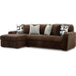 Midnight Madness LSF Chaise 2 Piece Chocolate Ashley Furniture