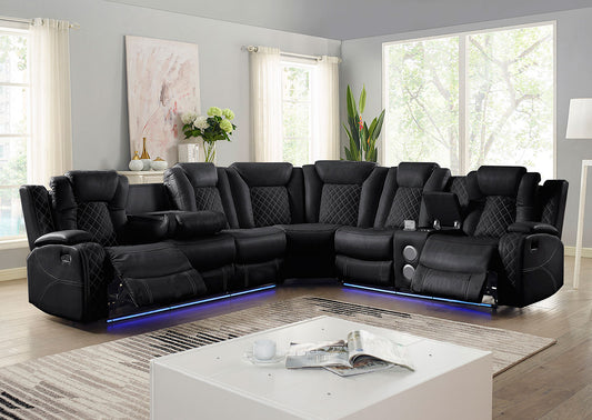 Orion Sectional with Speakers and Lights New Classic Furniture