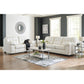 Donlen White Faux Leather Sofa Ashley Furniture