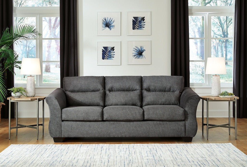 Miravel Gunmetal Sofa and Loveseat Ashley Furniture