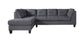 Jitterbug Grey 2500 Sectional Hughes Furniture