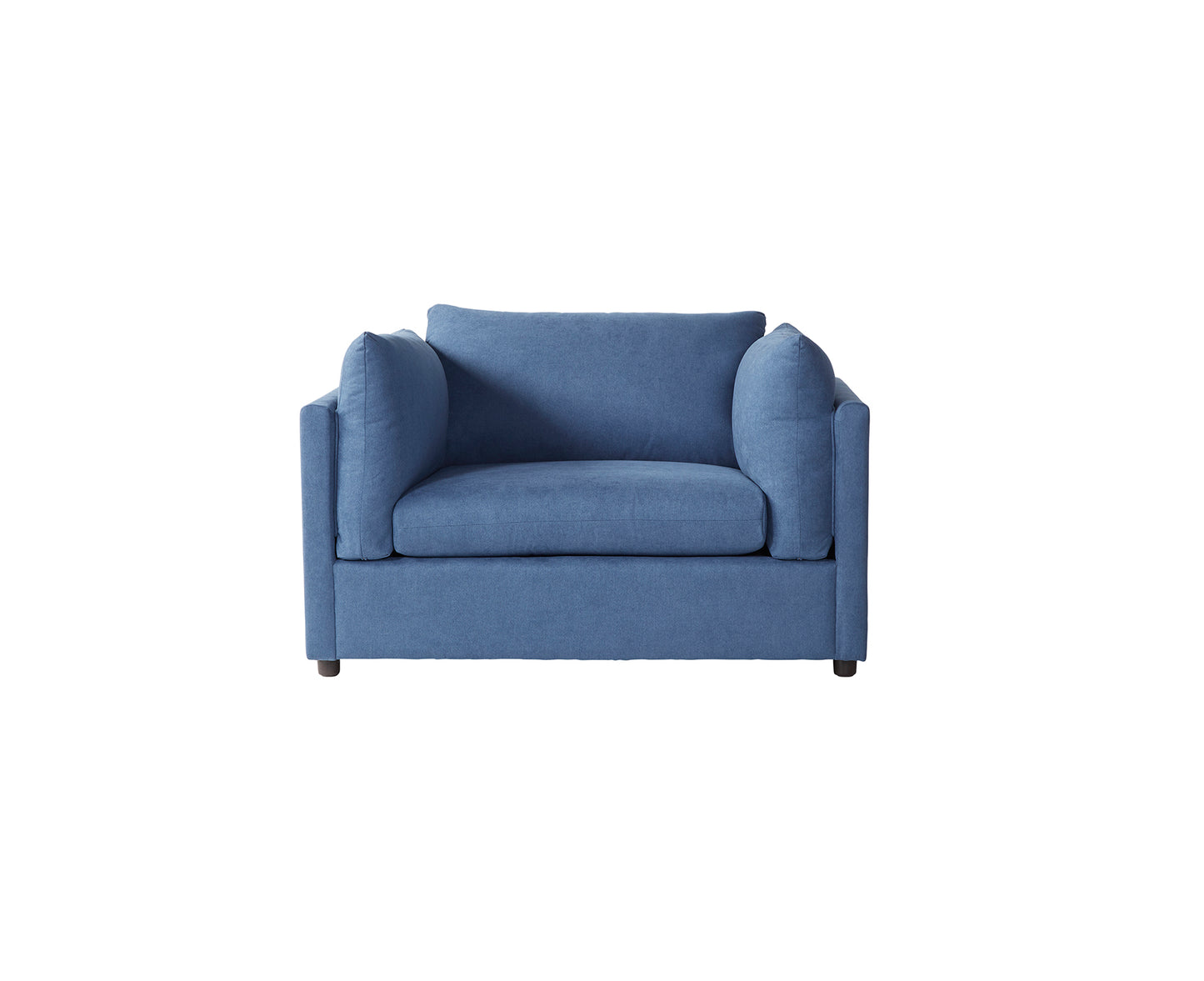 Navy 18200 Sofa With Cuddle Chair and Ottoman Hughes Furniture