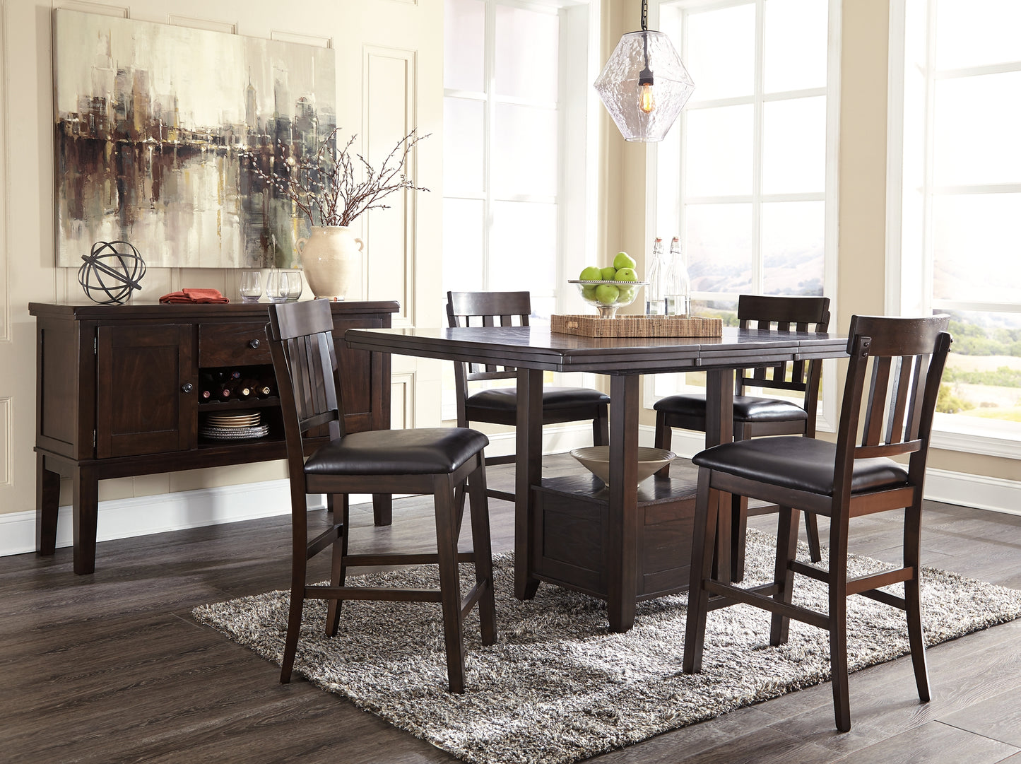Haddigan RECT DRM Counter EXT Table Signature Design by Ashley®