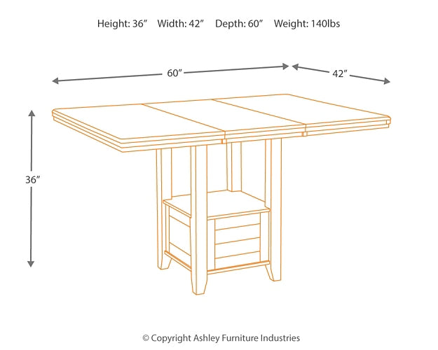 Haddigan RECT DRM Counter EXT Table Signature Design by Ashley®