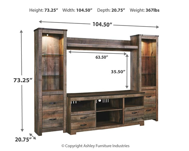 Trinell 4-Piece Entertainment Center Signature Design by Ashley®