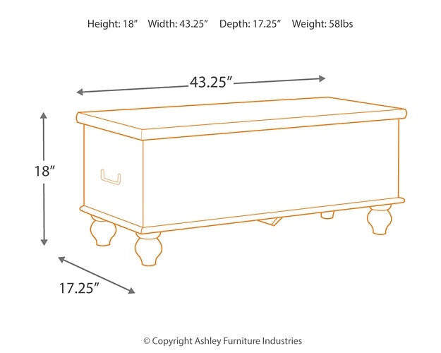 Fossil Ridge Storage Bench Signature Design by Ashley®