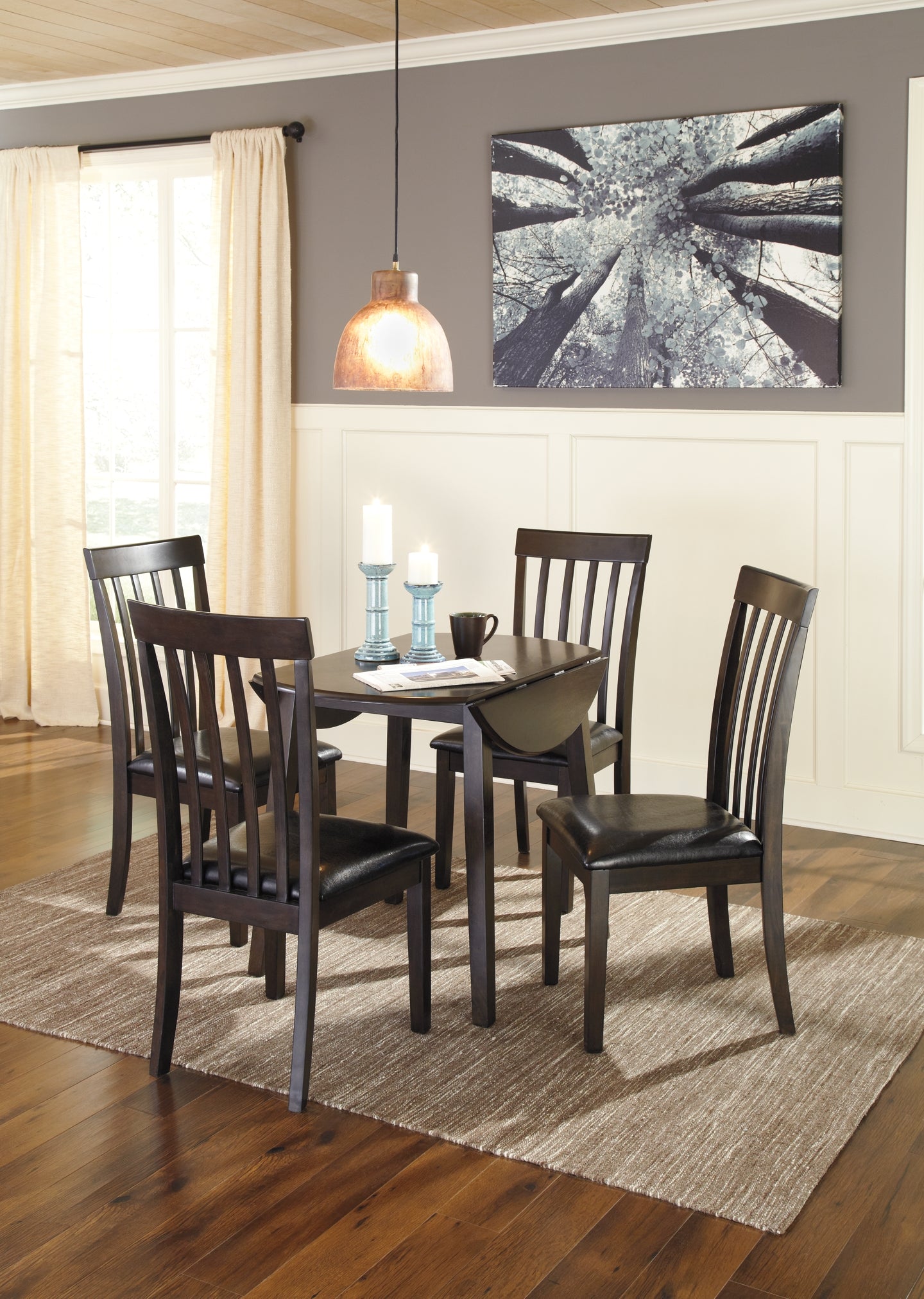 Hammis Round DRM Drop Leaf Table Signature Design by Ashley®