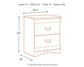 Anarasia Two Drawer Night Stand Signature Design by Ashley®