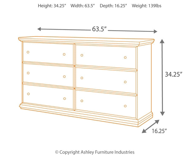 Maribel Six Drawer Dresser Signature Design by Ashley®