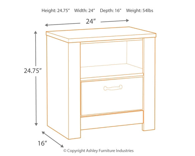 Bellaby One Drawer Night Stand Signature Design by Ashley®