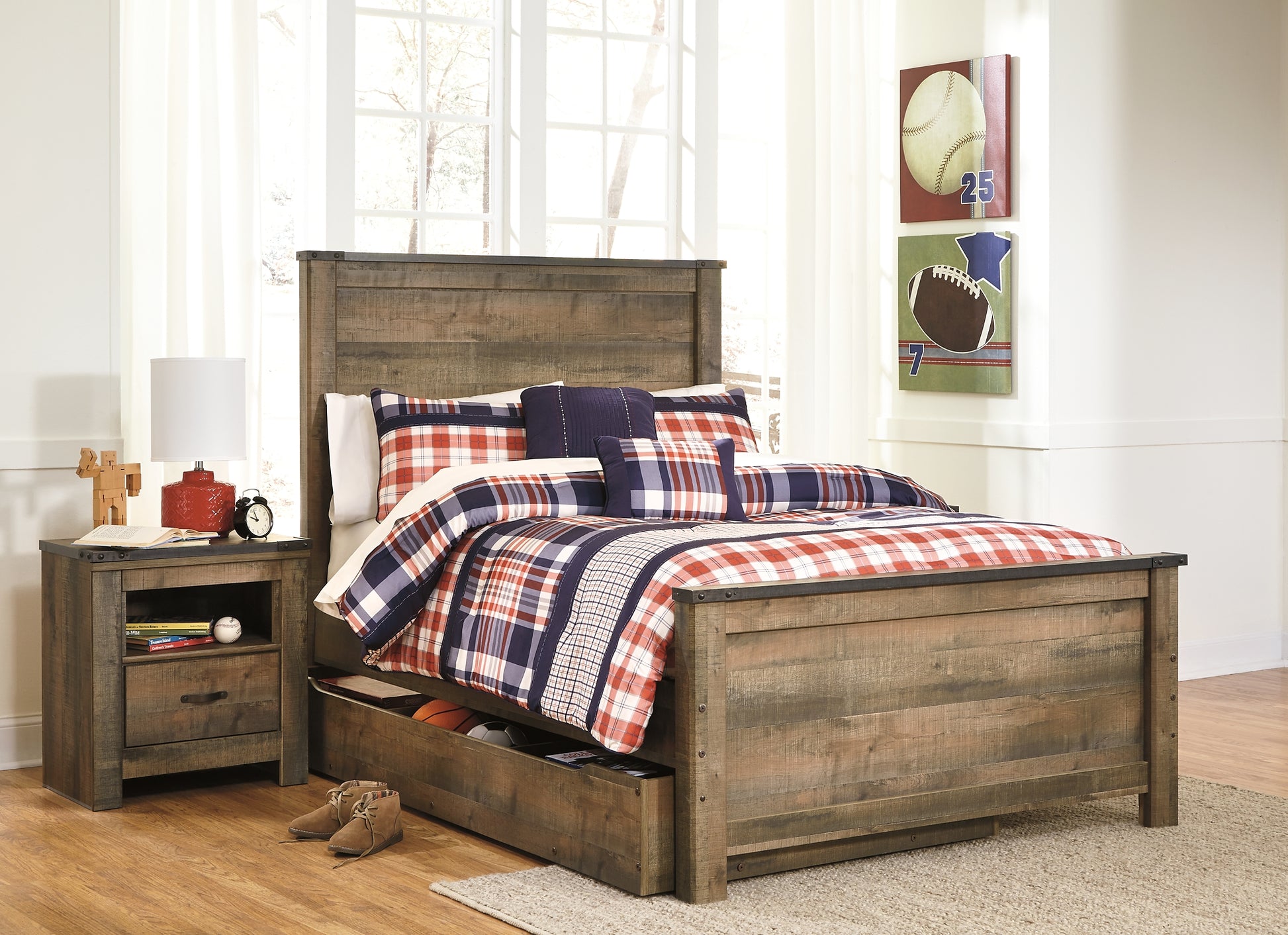 Trinell  Panel Bed With 1 Large Storage Drawer Signature Design by Ashley®