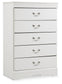 Anarasia Five Drawer Chest Signature Design by Ashley®