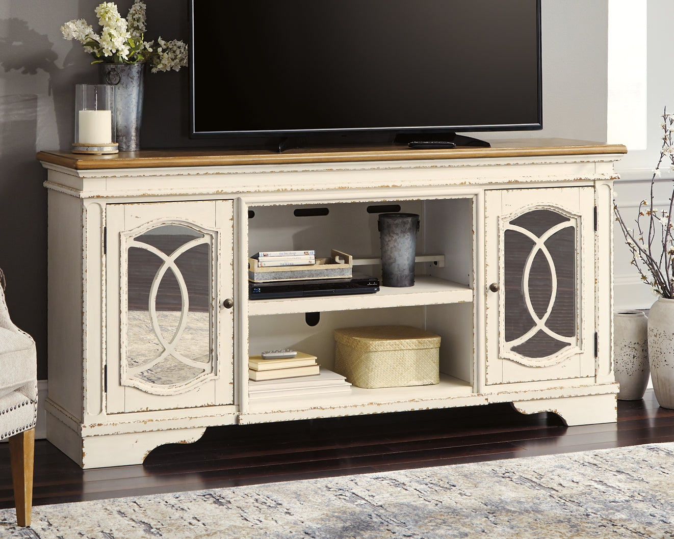 Realyn XL TV Stand w/Fireplace Option Signature Design by Ashley®