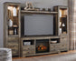 Trinell 4-Piece Entertainment Center with Electric Fireplace Signature Design by Ashley®