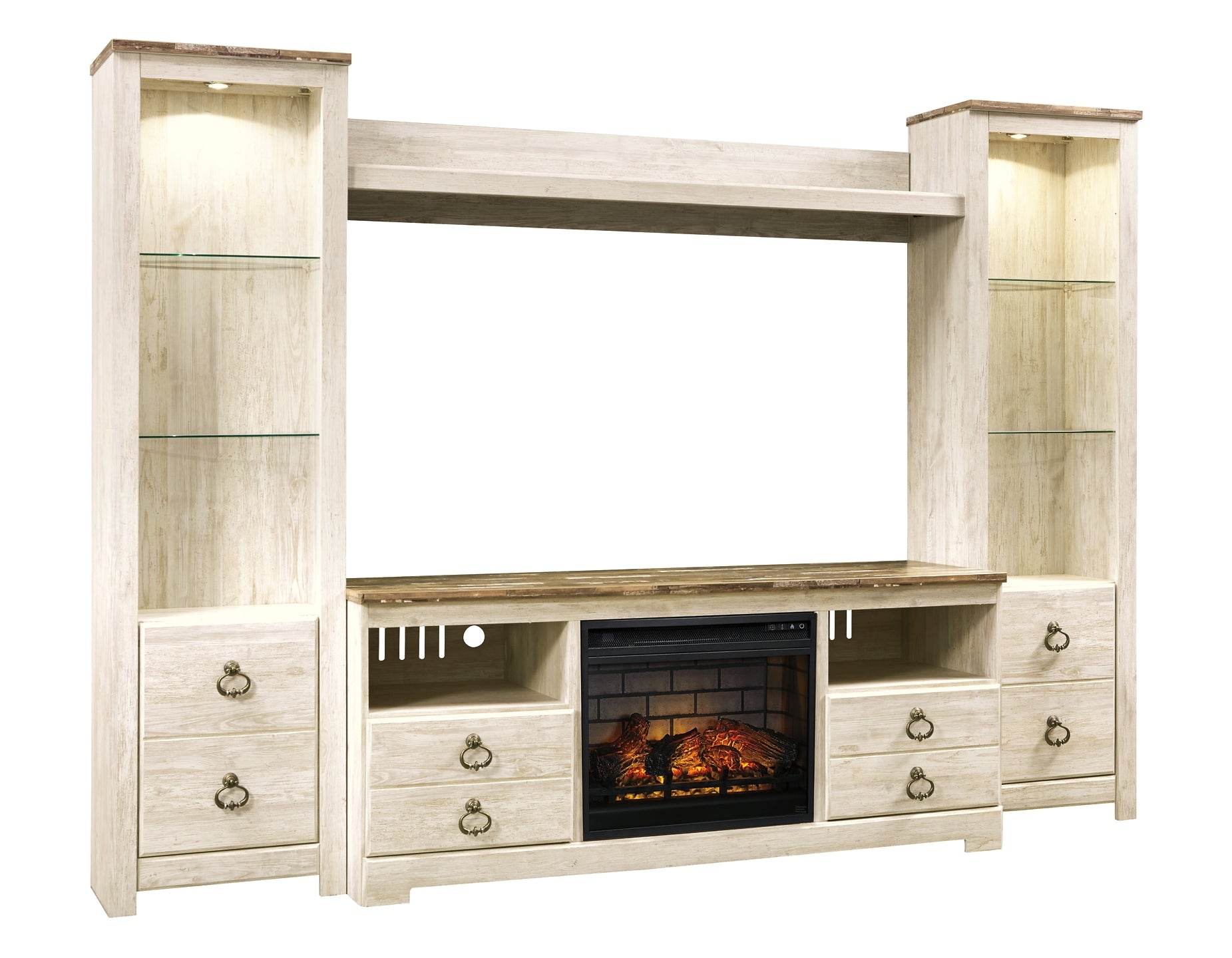 Willowton 4-Piece Entertainment Center with Electric Fireplace Signature Design by Ashley®