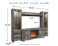 Wynnlow 4-Piece Entertainment Center with Electric Fireplace Signature Design by Ashley®
