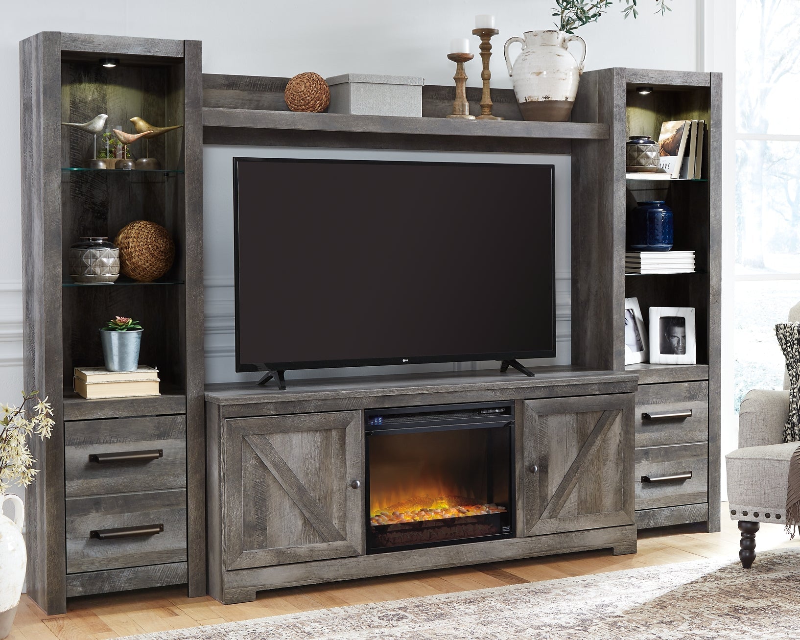 Wynnlow 4-Piece Entertainment Center with Electric Fireplace Signature Design by Ashley®