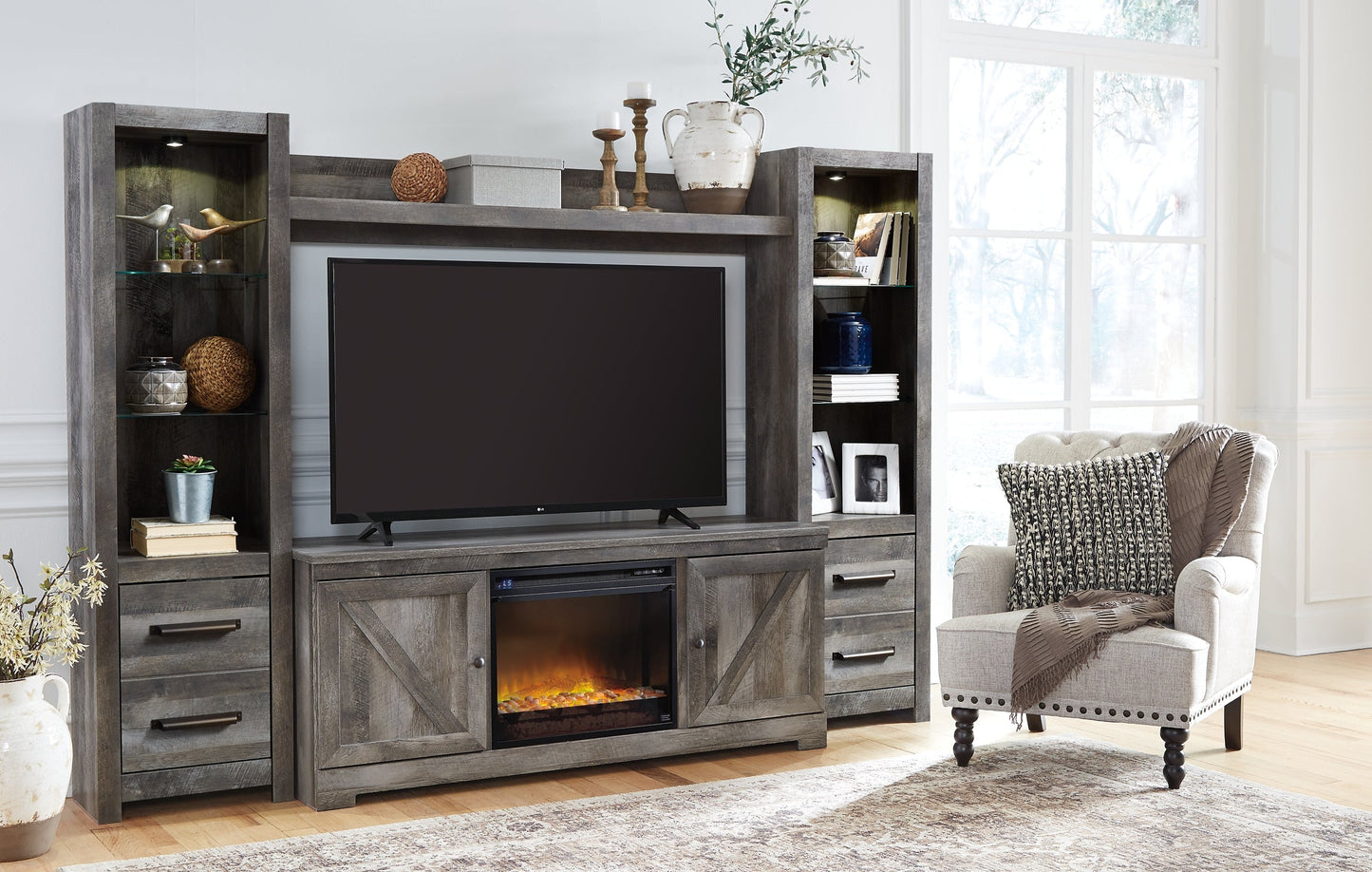 Wynnlow 4-Piece Entertainment Center with Electric Fireplace Signature Design by Ashley®