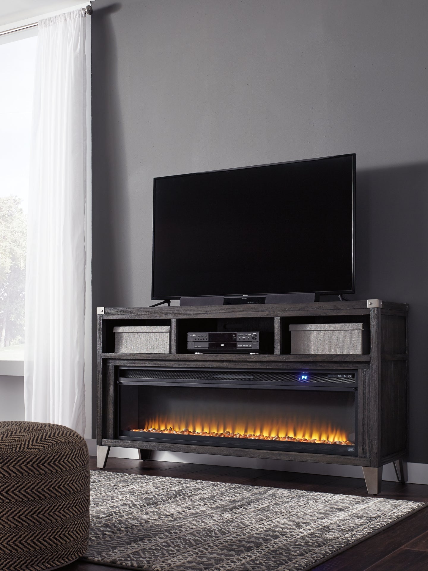 Todoe 65" TV Stand with Electric Fireplace Signature Design by Ashley®