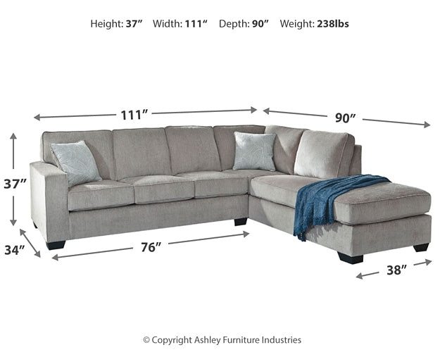 Altari 2-Piece Sectional with Chaise Signature Design by Ashley®