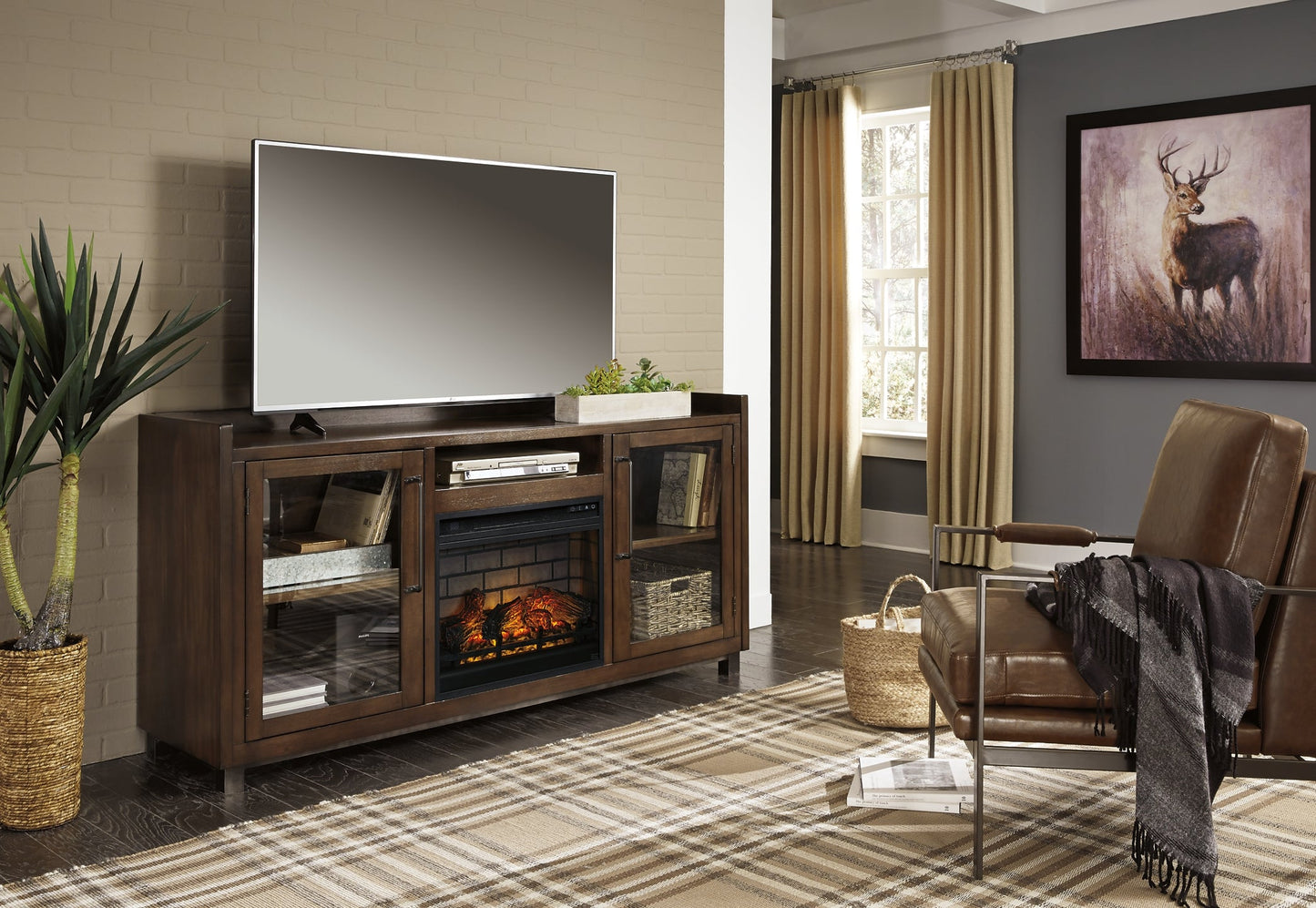 Starmore 70" TV Stand with Electric Fireplace Signature Design by Ashley®