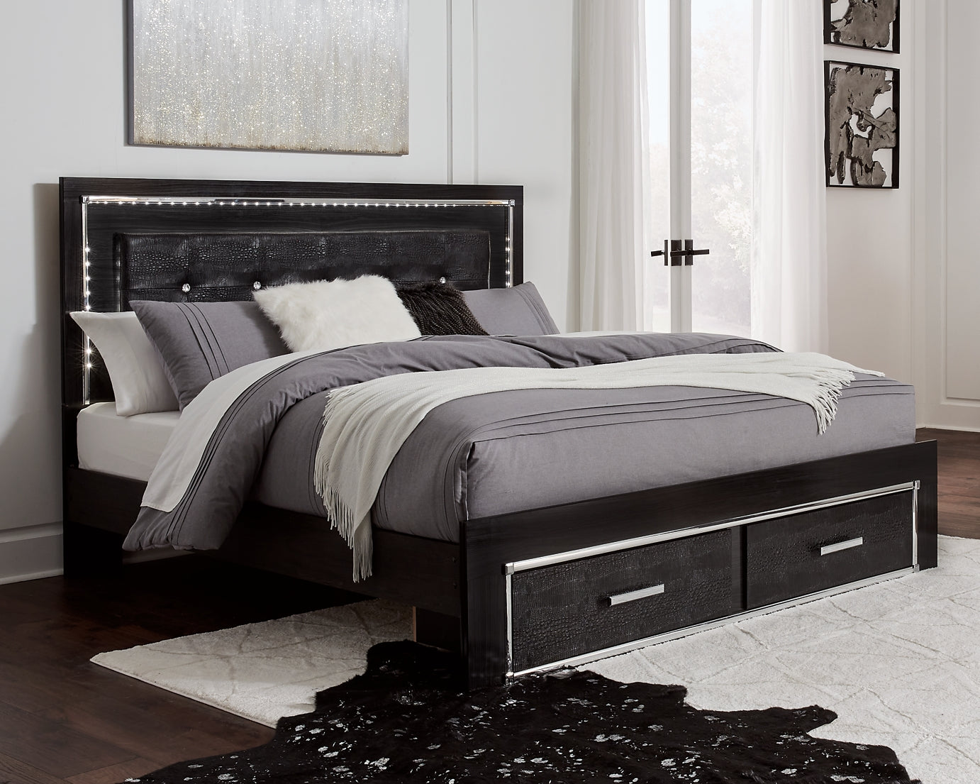 Kaydell  Upholstered Panel Bed With Storage Signature Design by Ashley®