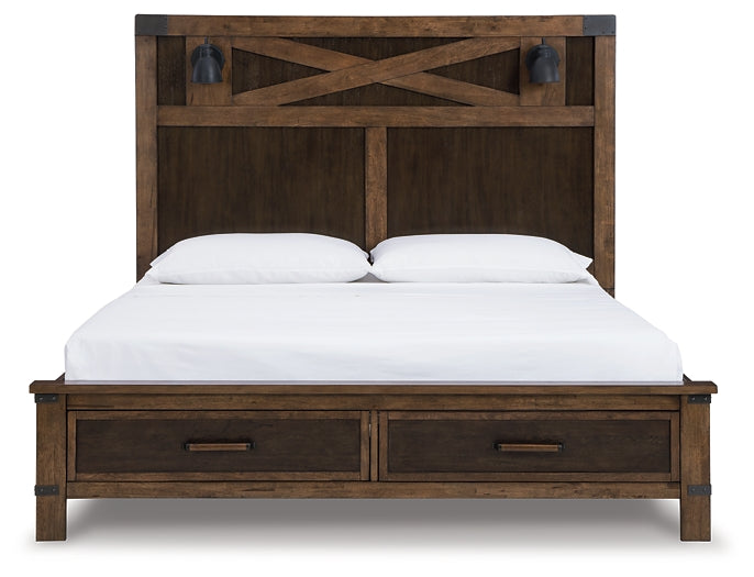 Wyattfield King Panel Bed with Storage Benchcraft®