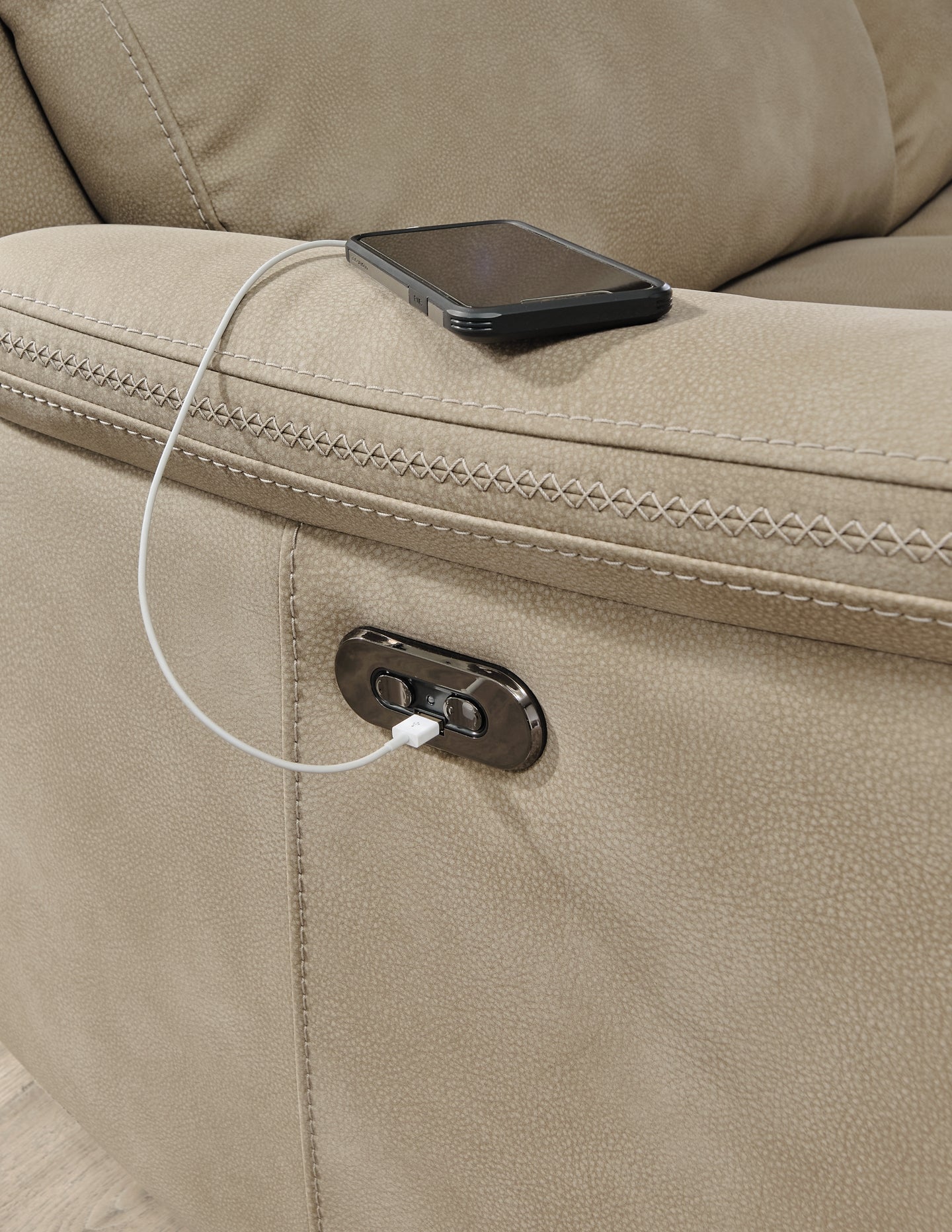 Next-Gen DuraPella PWR REC Loveseat/CON/ADJ HDRST Signature Design by Ashley®