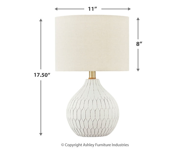 Wardmont Ceramic Table Lamp (1/CN) Signature Design by Ashley®