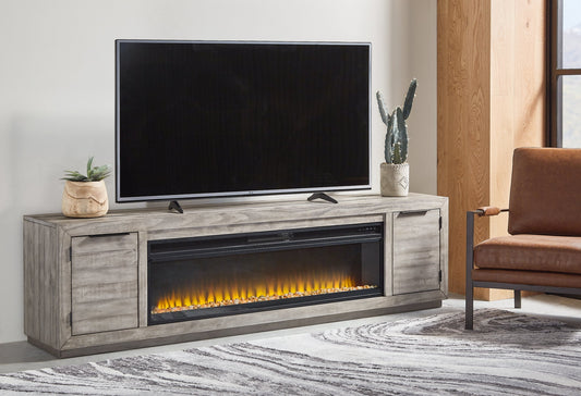 Naydell 92" TV Stand with Electric Fireplace Signature Design by Ashley®
