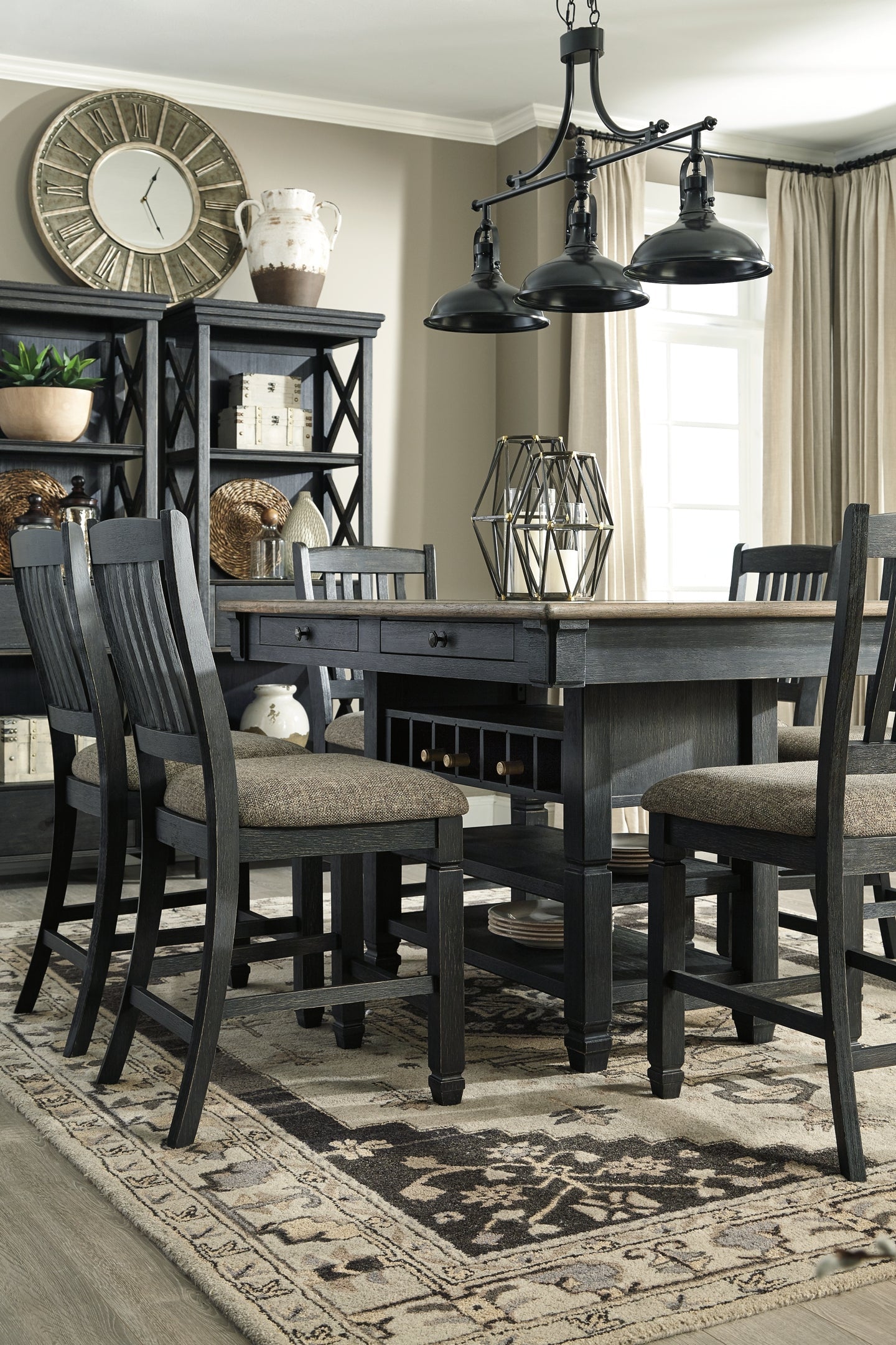 Tyler Creek Counter Height Dining Table and 4 Barstools Signature Design by Ashley®