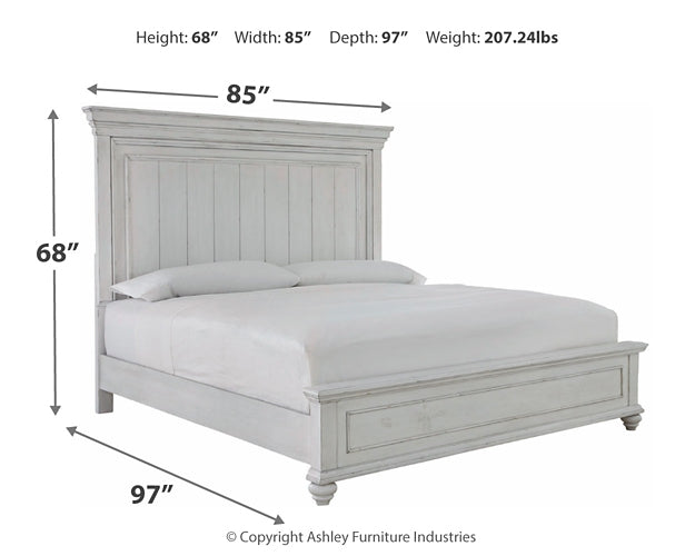 Kanwyn Queen Panel Bed with Mirrored Dresser Benchcraft®
