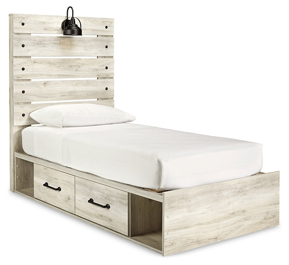 Cambeck Twin Panel Bed with 4 Storage Drawers with Mirrored Dresser, Chest and Nightstand Signature Design by Ashley®