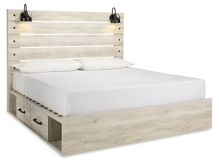Cambeck King Panel Bed with 2 Storage Drawers with Mirrored Dresser, Chest and Nightstand Signature Design by Ashley®