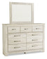 Bellaby  Panel Bed With Mirrored Dresser And Chest Signature Design by Ashley®