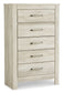 Bellaby  Panel Bed With Mirrored Dresser And Chest Signature Design by Ashley®