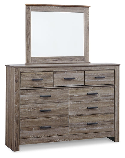 Zelen / Panel Headboard With Mirrored Dresser, Chest And Nightstand Signature Design by Ashley®