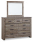 Zelen / Panel Headboard With Mirrored Dresser, Chest And Nightstand Signature Design by Ashley®