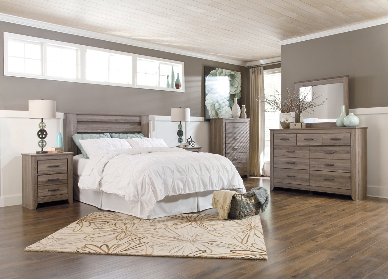 Zelen / Panel Headboard With Mirrored Dresser, Chest And Nightstand Signature Design by Ashley®