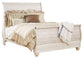 Willowton  Sleigh Bed With Mirrored Dresser Signature Design by Ashley®