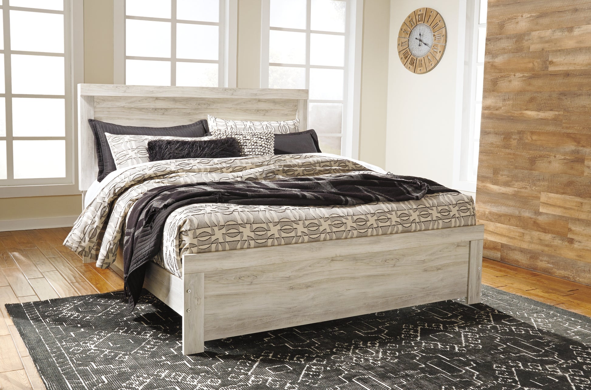 Bellaby  Panel Bed With Mirrored Dresser And Chest Signature Design by Ashley®
