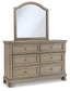 Lettner Twin Sleigh Bed with Mirrored Dresser Signature Design by Ashley®