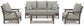 Visola Outdoor Sofa and 2 Chairs with Coffee Table Signature Design by Ashley®