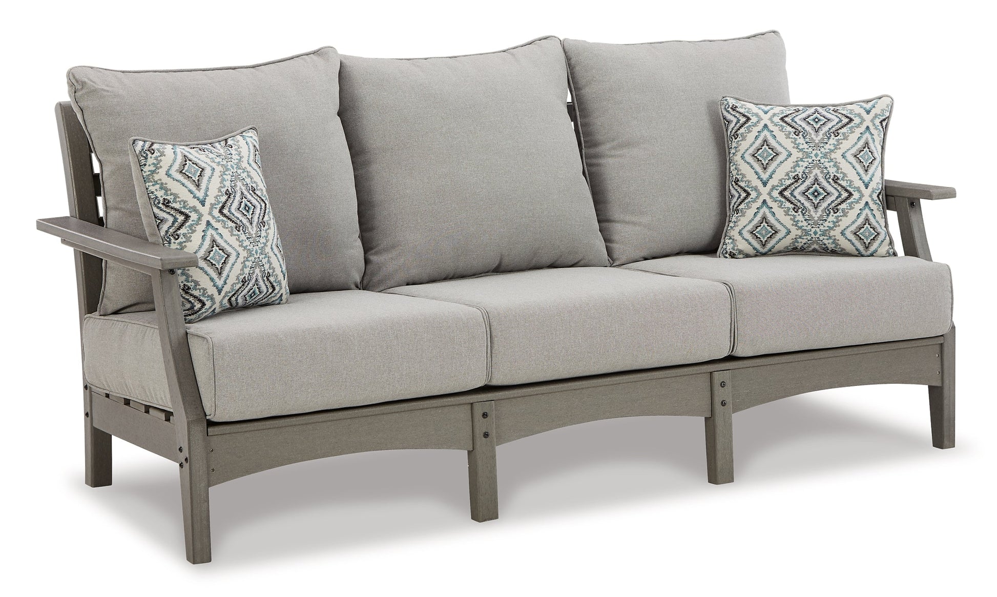 Visola Outdoor Sofa and  2 Lounge Chairs with Coffee Table and 2 End Tables Signature Design by Ashley®