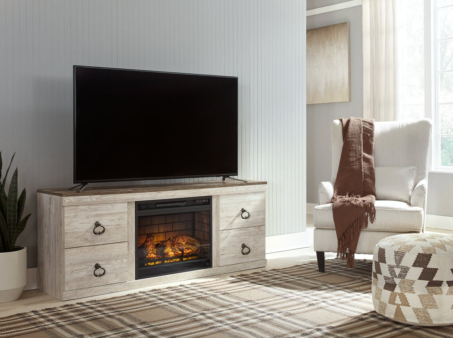 Willowton TV Stand with Electric Fireplace Signature Design by Ashley®