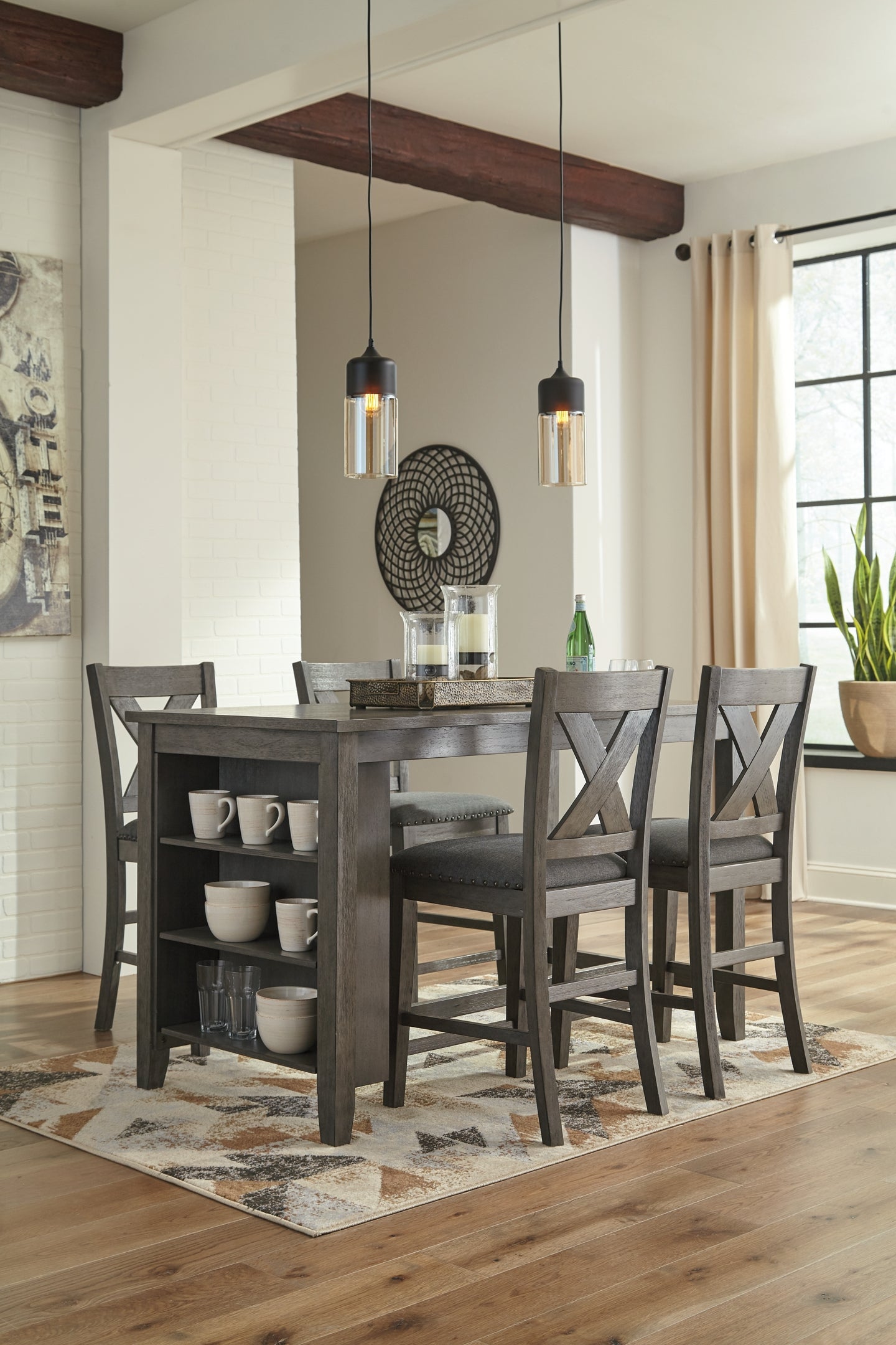 Caitbrook Counter Height Dining Table and 4 Barstools Signature Design by Ashley®