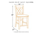 Caitbrook Counter Height Dining Table and 4 Barstools Signature Design by Ashley®