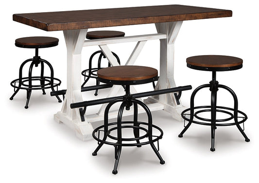 Valebeck Counter Height Dining Table and 4 Barstools Signature Design by Ashley®