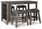 Caitbrook Counter Height Dining Table and 4 Barstools Signature Design by Ashley®