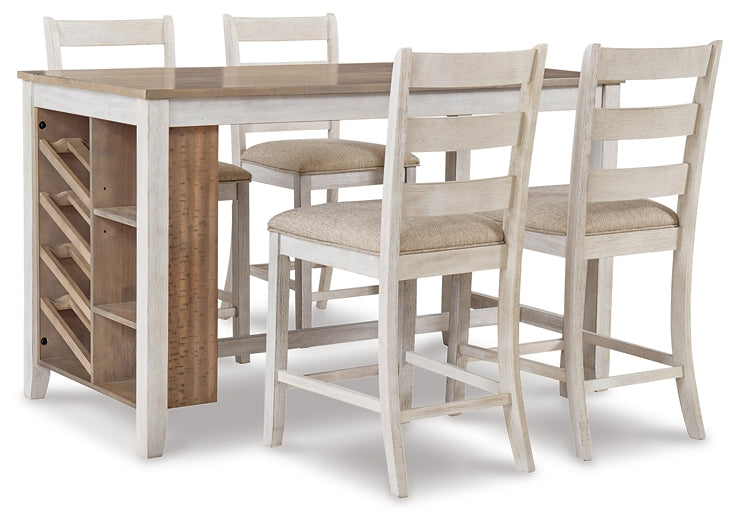 Skempton Counter Height Dining Table and 4 Barstools Signature Design by Ashley®